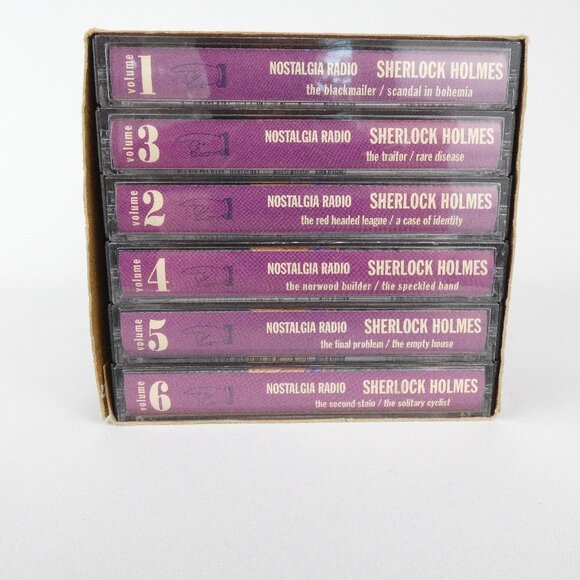 1994 Nostalgia Radio Set Sherlock Holmes Audio Book 6 Cassette Box Set Metacom - Picture 1 of 9
